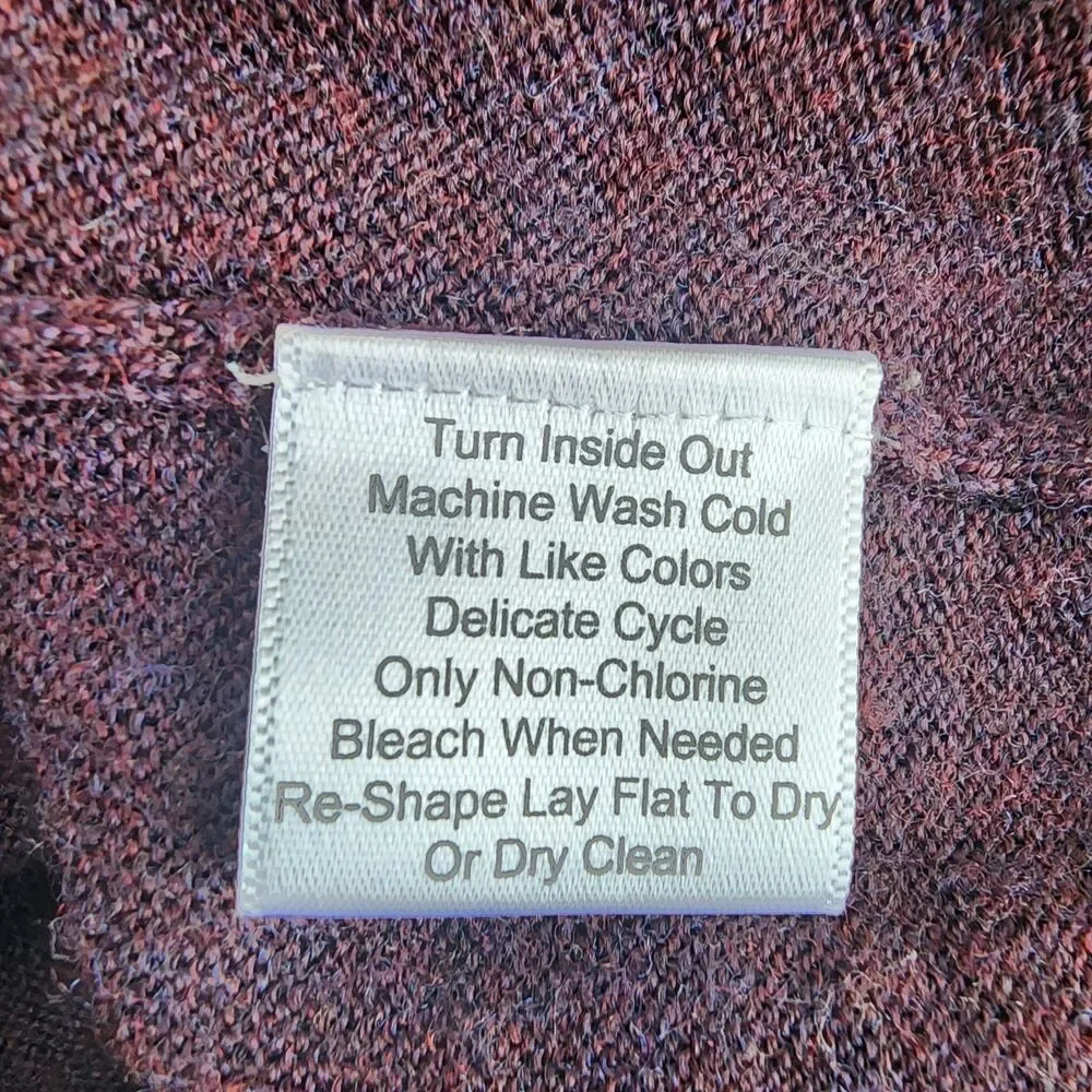 Joseph Abboud V-Neck Sweater Extra Fine Merino Wool Purple Pullover Knit Mens
